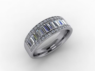 Semi-Set Diamond Eternity Ring 0.82cts. in 18ct. White Gold