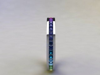 Rainbow Sapphires 1.00cts. in 18ct. White Gold - 6