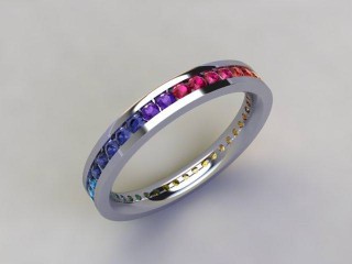 Rainbow Sapphires 1.00cts. in 18ct. White Gold - 12