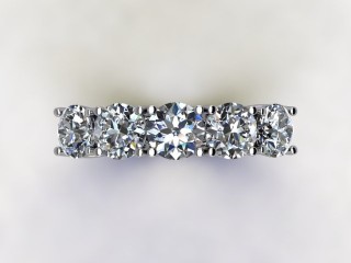 Semi-Set Diamond Eternity Ring 1.20cts. in 18ct. White Gold - 9