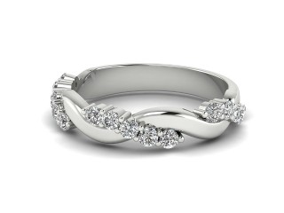 Semi-Set Diamond Eternity Ring 0.33cts. in 18ct. White Gold-88-05201