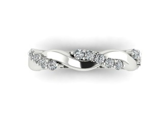 Semi-Set Diamond Eternity Ring 0.33cts. in 18ct. White Gold - 9