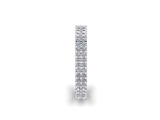 Full Diamond Eternity Ring in 18ct. White Gold: 3.2mm. wide with Round Shared Claw Set Diamonds - 6