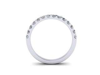 Semi-Set Diamond Eternity Ring in 18ct. White Gold: 2.1mm. wide with Round Shared Claw Set Diamonds - 3