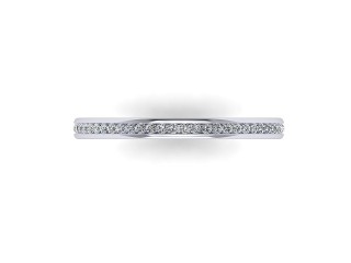 Full Diamond Eternity Ring in 18ct. White Gold: 2.0mm. wide with Round Channel-set Diamonds - 9