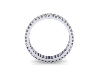 Full Diamond Eternity Ring in 18ct. White Gold: 4.7mm. wide with Round Shared Claw Set Diamonds - 3