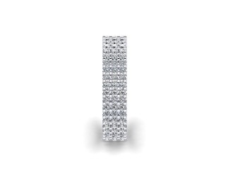 Full Diamond Eternity Ring in 18ct. White Gold: 4.7mm. wide with Round Shared Claw Set Diamonds - 6