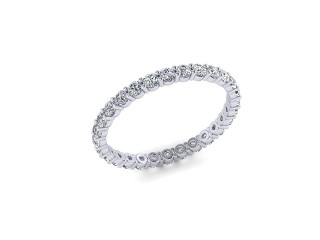 Full Diamond Eternity Ring 0.85cts. in 18ct. White Gold - 12