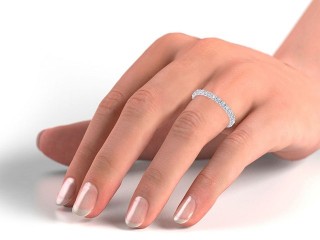 Full Diamond Eternity Ring 0.85cts. in 18ct. White Gold - 15