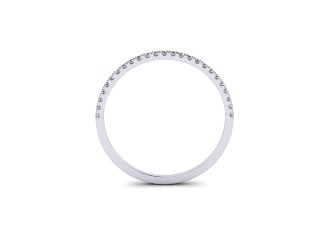 Semi-Set Diamond Eternity Ring 0.10cts. in 18ct. White Gold - 9