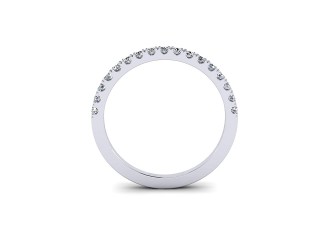 Semi-Set Diamond Eternity Ring 0.22cts. in 18ct. White Gold - 9