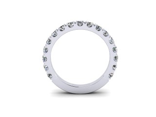 Semi-Set Diamond Eternity Ring 1.00cts. in 18ct. White Gold - 9