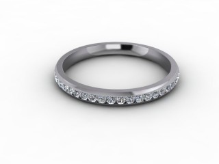 0.34cts. 3/4 Set 18ct White Gold Eternity Ring-88-05712