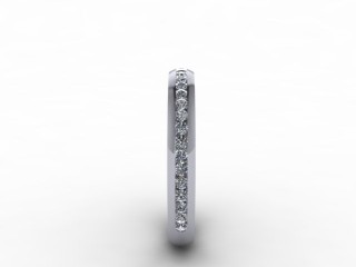 0.41cts. 3/4 Set 18ct White Gold Eternity Ring - 6