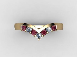 Ruby and Diamond 0.26cts. in 18ct. Yellow Gold - 9