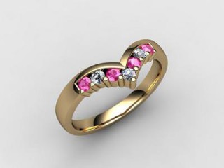Pink Sapphire and Diamond 0.26cts. in 18ct. Yellow Gold - 12