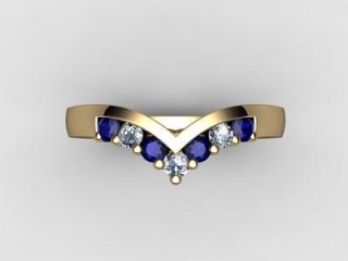 Blue Sapphire and Diamond 0.26cts. in 18ct. Yellow Gold - 9