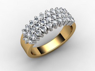 Semi-Set Diamond Eternity Ring 0.92cts. in 18ct. Yellow &amp; White Gold - 12