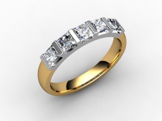 Semi-Set Diamond Eternity Ring 1.28cts. in 18ct. Yellow &amp; White Gold