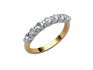 Semi-Set Diamond Eternity Ring 0.35cts. in 18ct. Yellow &amp; White Gold