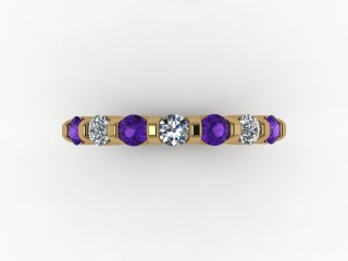 Amethyst and Diamond 0.70cts. in 18ct. Yellow Gold - 9