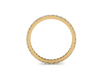 Full Diamond Eternity Ring in 18ct. Yellow Gold: 1.7mm. wide with Round Split Claw Set Diamonds - 3