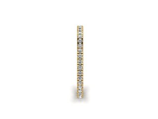 Full Diamond Eternity Ring in 18ct. Yellow Gold: 1.7mm. wide with Round Split Claw Set Diamonds - 6