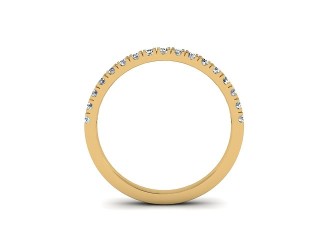 Semi-Set Diamond Eternity Ring in 18ct. Yellow Gold: 1.9mm. wide with Round Split Claw Set Diamonds - 3