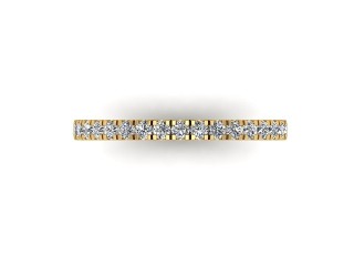 Semi-Set Diamond Eternity Ring in 18ct. Yellow Gold: 1.9mm. wide with Round Split Claw Set Diamonds - 9