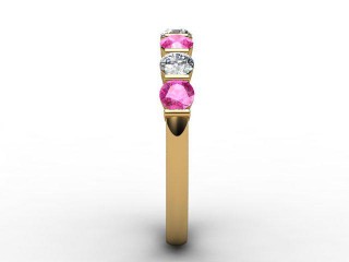 Pink Sapphire and Diamond 0.75cts. in 18ct. Yellow Gold - 6