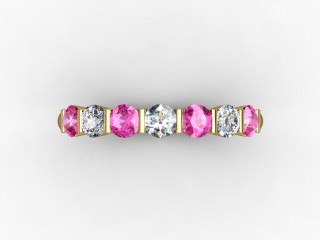 Pink Sapphire and Diamond 0.75cts. in 18ct. Yellow Gold - 9