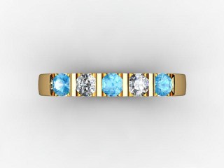 Blue Topaz and Diamond 0.63cts. in 18ct. Yellow Gold - 9