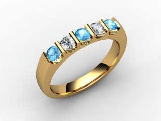 Blue Topaz and Diamond 0.63cts. in 18ct. Yellow Gold - 12