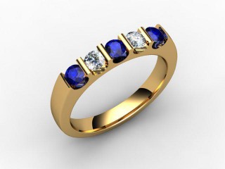 Blue Sapphire and Diamond 0.68cts. in 18ct. Yellow Gold - 12