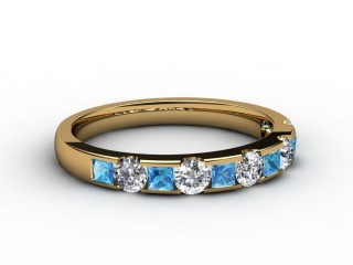 Blue Topaz and Diamond 0.78cts. in 18ct. Yellow Gold