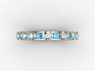 Blue Topaz and Diamond 0.78cts. in 18ct. Yellow Gold - 9