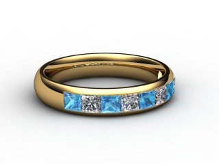 Blue Topaz and Diamond 1.30cts. in 18ct. Yellow Gold