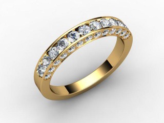 Semi-Set Diamond Eternity Ring 0.75cts. in 18ct. Yellow Gold - 12