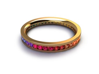 Rainbow Sapphires 1.00cts. in 18ct. Yellow Gold