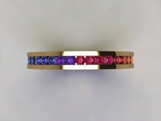 Rainbow Sapphires 1.00cts. in 18ct. Yellow Gold - 9