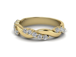Semi-Set Diamond Eternity Ring 0.33cts. in 18ct. Yellow Gold-88-18201