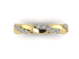 Semi-Set Diamond Eternity Ring 0.33cts. in 18ct. Yellow Gold - 9