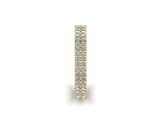 Full Diamond Eternity Ring in 18ct. Yellow Gold: 3.2mm. wide with Round Shared Claw Set Diamonds - 6
