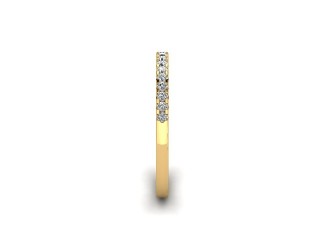 Semi-Set Diamond Eternity Ring in 18ct. Yellow Gold: 1.7mm. wide with Round Shared Claw Set Diamonds - 6