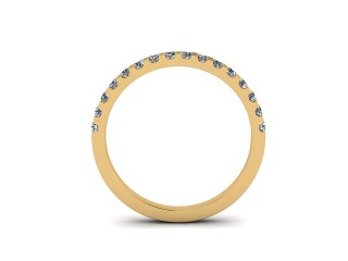 Semi-Set Diamond Eternity Ring in 18ct. Yellow Gold: 1.9mm. wide with Round Shared Claw Set Diamonds - 3