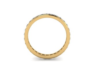 Full Diamond Eternity Ring in 18ct. Yellow Gold: 3.1mm. wide with Round Channel-set Diamonds - 3