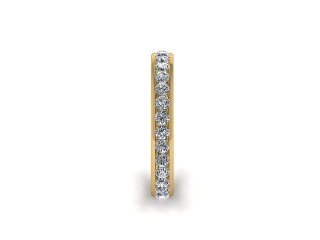 Full Diamond Eternity Ring in 18ct. Yellow Gold: 3.1mm. wide with Round Channel-set Diamonds - 6