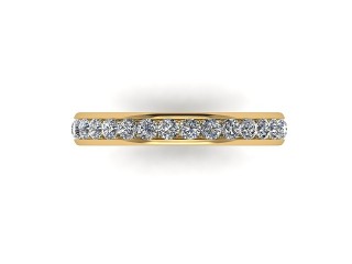 Full Diamond Eternity Ring in 18ct. Yellow Gold: 3.1mm. wide with Round Channel-set Diamonds - 9
