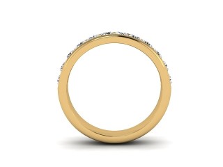 Semi-Set Diamond Eternity Ring in 18ct. Yellow Gold: 4.0mm. wide with Round Channel-set Diamonds - 3