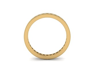 Full Diamond Eternity Ring in 18ct. Yellow Gold: 2.7mm. wide with Round Milgrain-set Diamonds - 3
